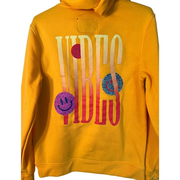 Brooklyn Cloth Sweatshirt Womens Size M Yellow Pullover Pockets Lightweight - Picture 5 of 7